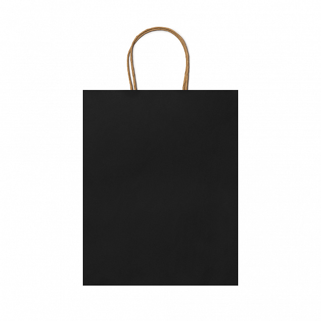 Пакет бумажный ARCE, Черный с логотипом  заказать по выгодной цене в кибермаркете AvroraStore