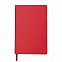 Бизнес-блокнот SIMPLY FLEX, А5,  красный, кремовый блок, в клетку с логотипом  заказать по выгодной цене в кибермаркете AvroraStore