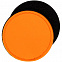 Лейбл из ПВХ с липучкой Menteqo Round, оранжевый неон с логотипом  заказать по выгодной цене в кибермаркете AvroraStore