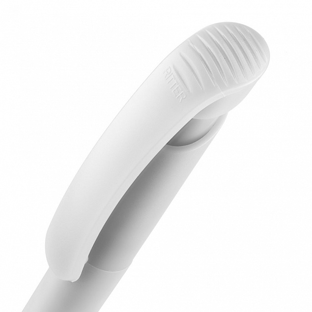 Ручка шариковая Clear Solid, белая с логотипом  заказать по выгодной цене в кибермаркете AvroraStore
