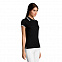 Поло "Pasadena Women" черный, белый__XL с логотипом  заказать по выгодной цене в кибермаркете AvroraStore