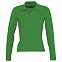 Рубашка поло женская с длинным рукавом PODIUM ярко-зеленая с логотипом  заказать по выгодной цене в кибермаркете AvroraStore