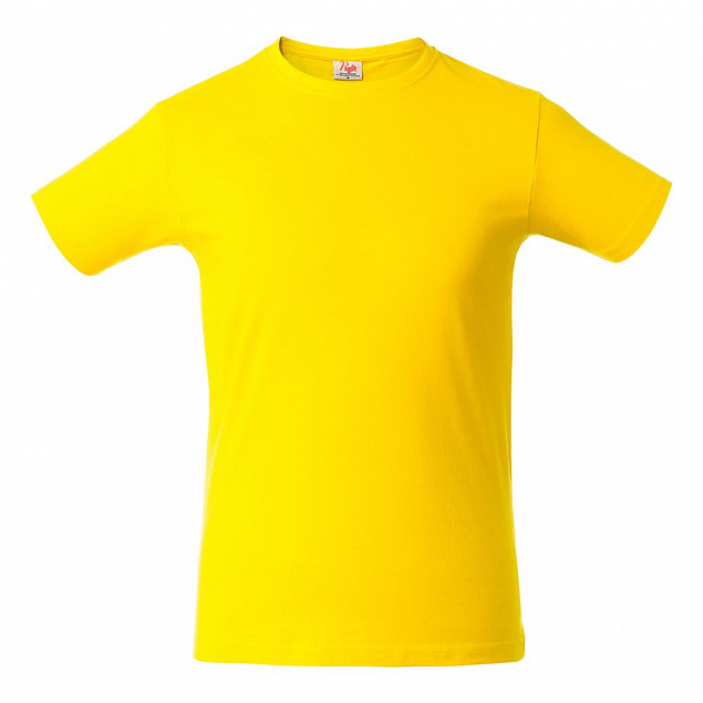 Футболка мужская HEAVY, желтая с логотипом  заказать по выгодной цене в кибермаркете AvroraStore
