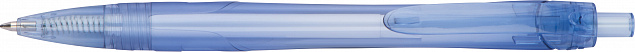 Шариковая пластиковая ручка, голубая с логотипом  заказать по выгодной цене в кибермаркете AvroraStore