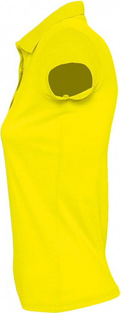Рубашка поло женская Prescott Women 170, желтая (лимонная) с логотипом  заказать по выгодной цене в кибермаркете AvroraStore